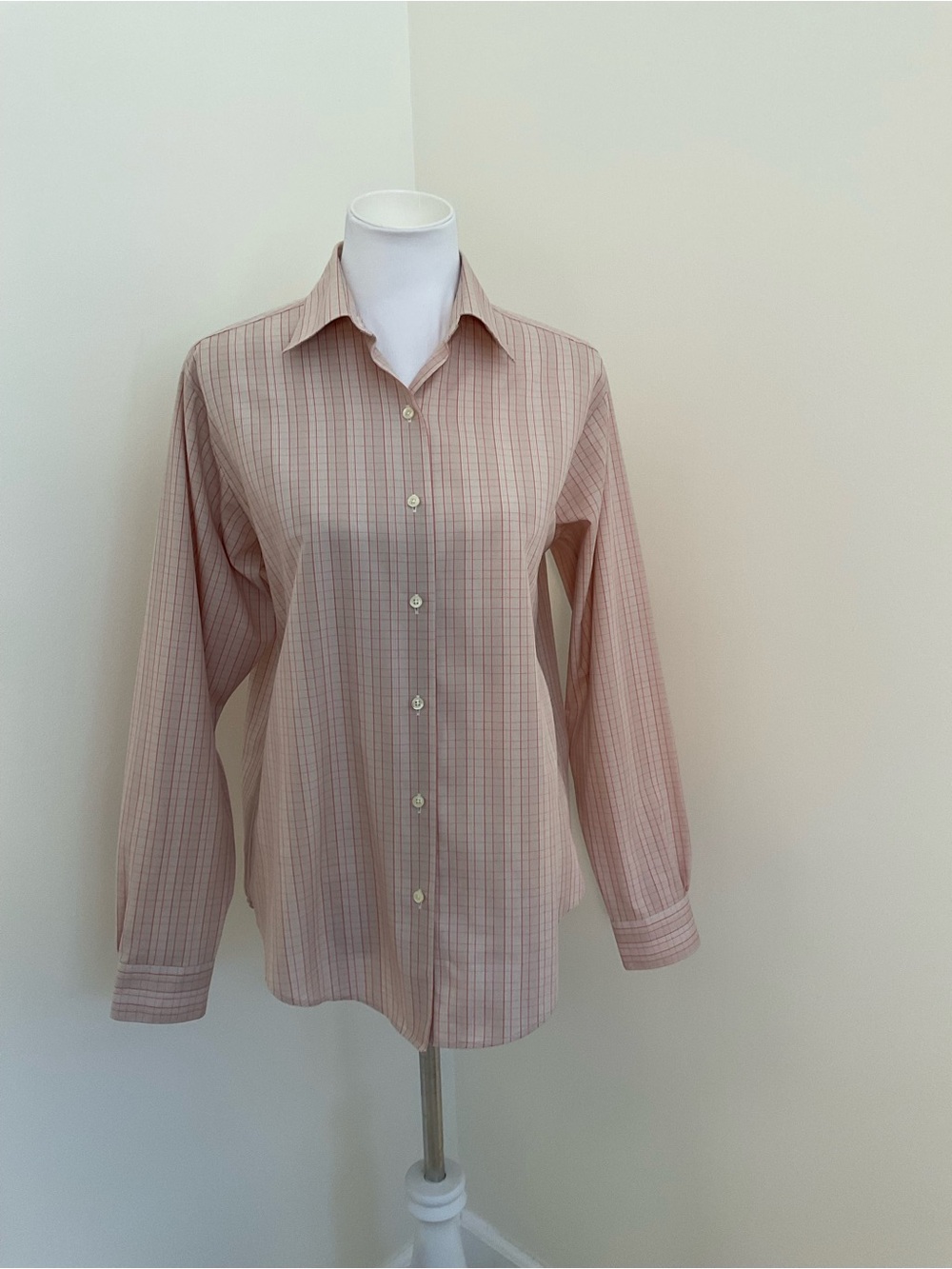Brooks Brothers Pink Windowpane Long Sleeve Button Down Shirt